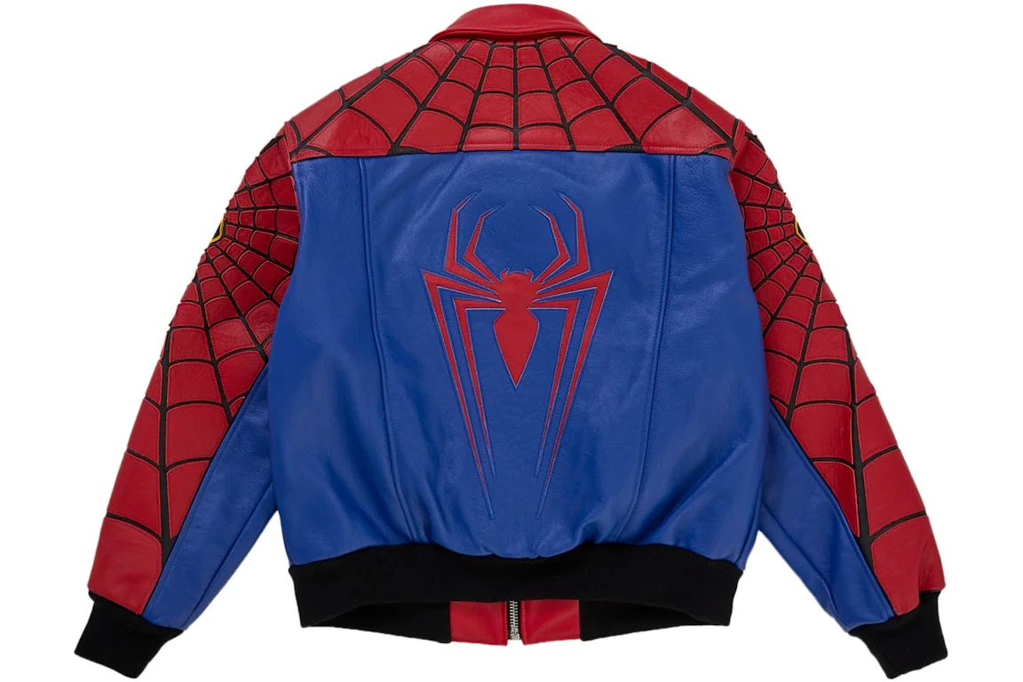 Куртка Supreme Vanson Leathers Spider-Man, мультиколор — фото 3