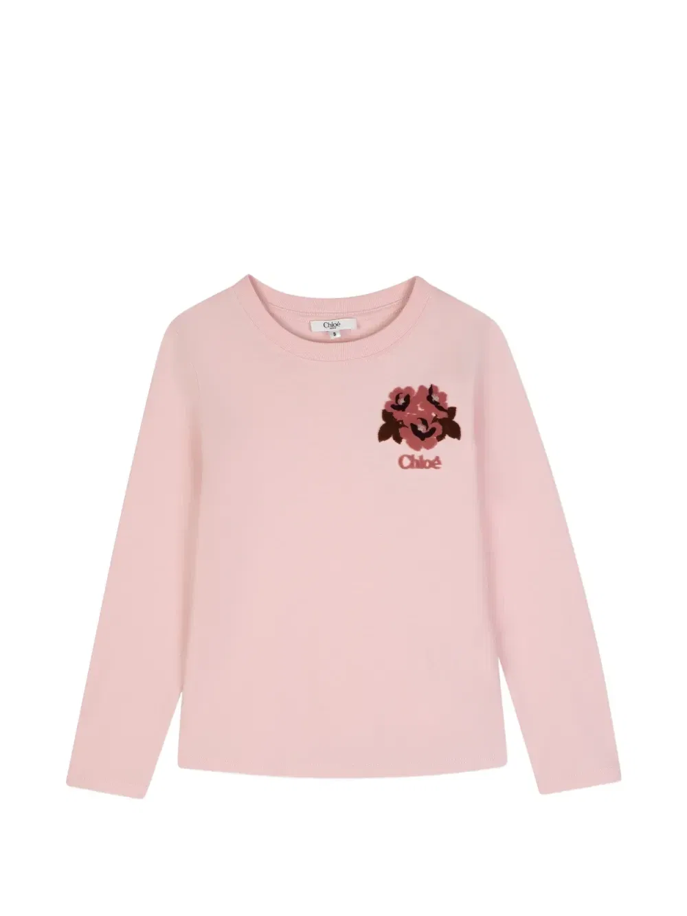 Футболка с длинными рукавами Chloé Kids, розовый