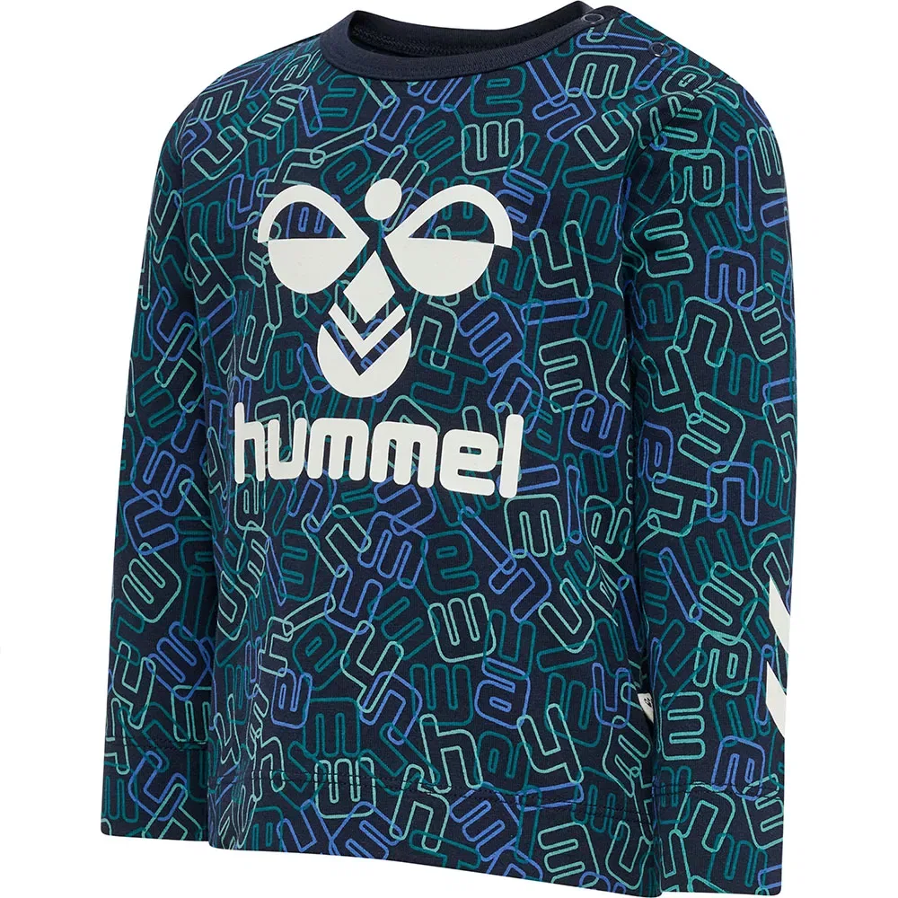 Детская футболка с длинным рукавом с принтом Olly Hummel, Blue — фото 3
