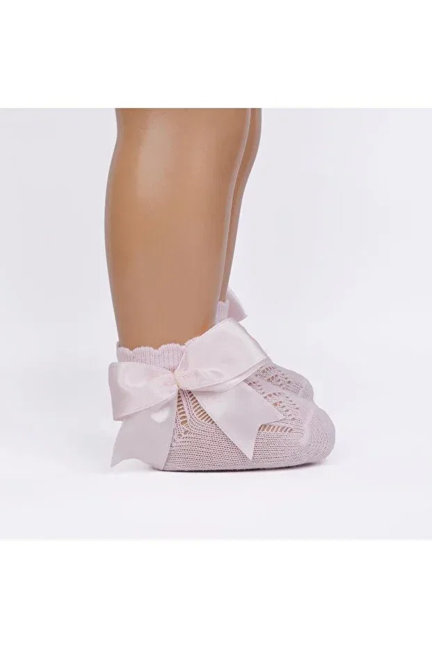 Детские носки для новорожденных хлопковые Pixel mesh baby socket socks Katamino, Pink