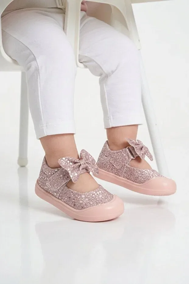 Детские туфли для девочек с бантиком Darla ia Cool, Powder — фото 2