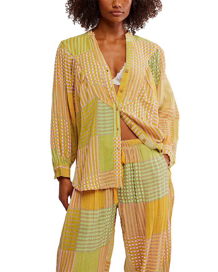 

Пижамная рубашка Night After Night Free People, желтый