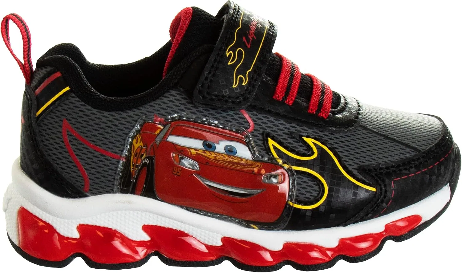 Детские кроссовки для мальчиков с подсветкой Disney Pixar Cars, Red/Black/Yellow — фото 3