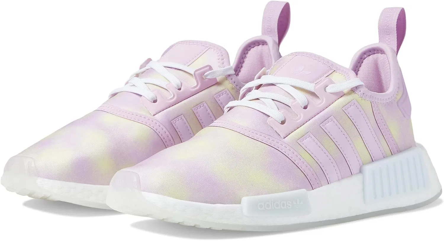 Детские кроссовки для девочек NMD R1 GS adidas, Lavender/Light Yellow/White