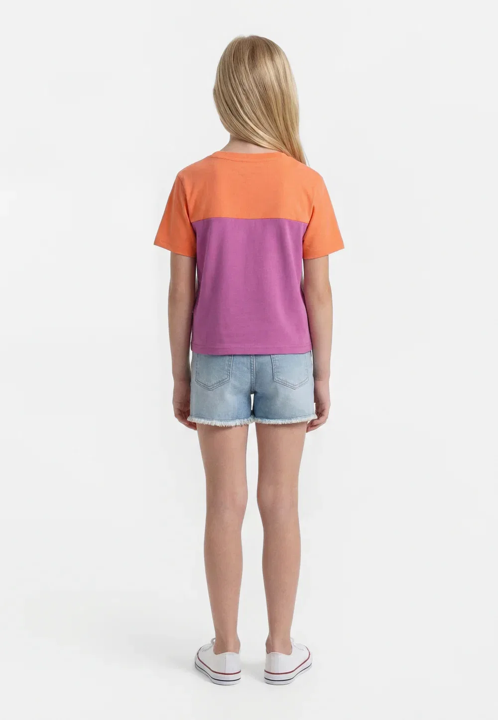 Футболка с принтом Kappa, Orange Coral/Violet Bodacious/White Whisper — фото 2