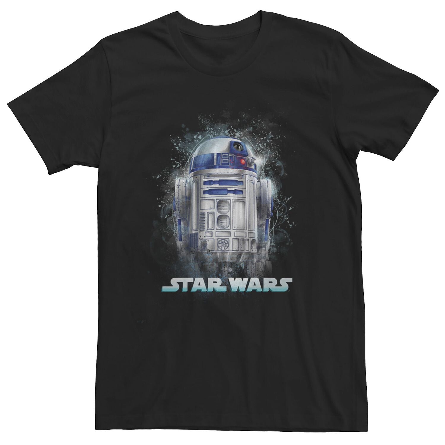 

Мужская футболка с портретом «Звездные войны» R2-D2 с брызгами краски Star Wars