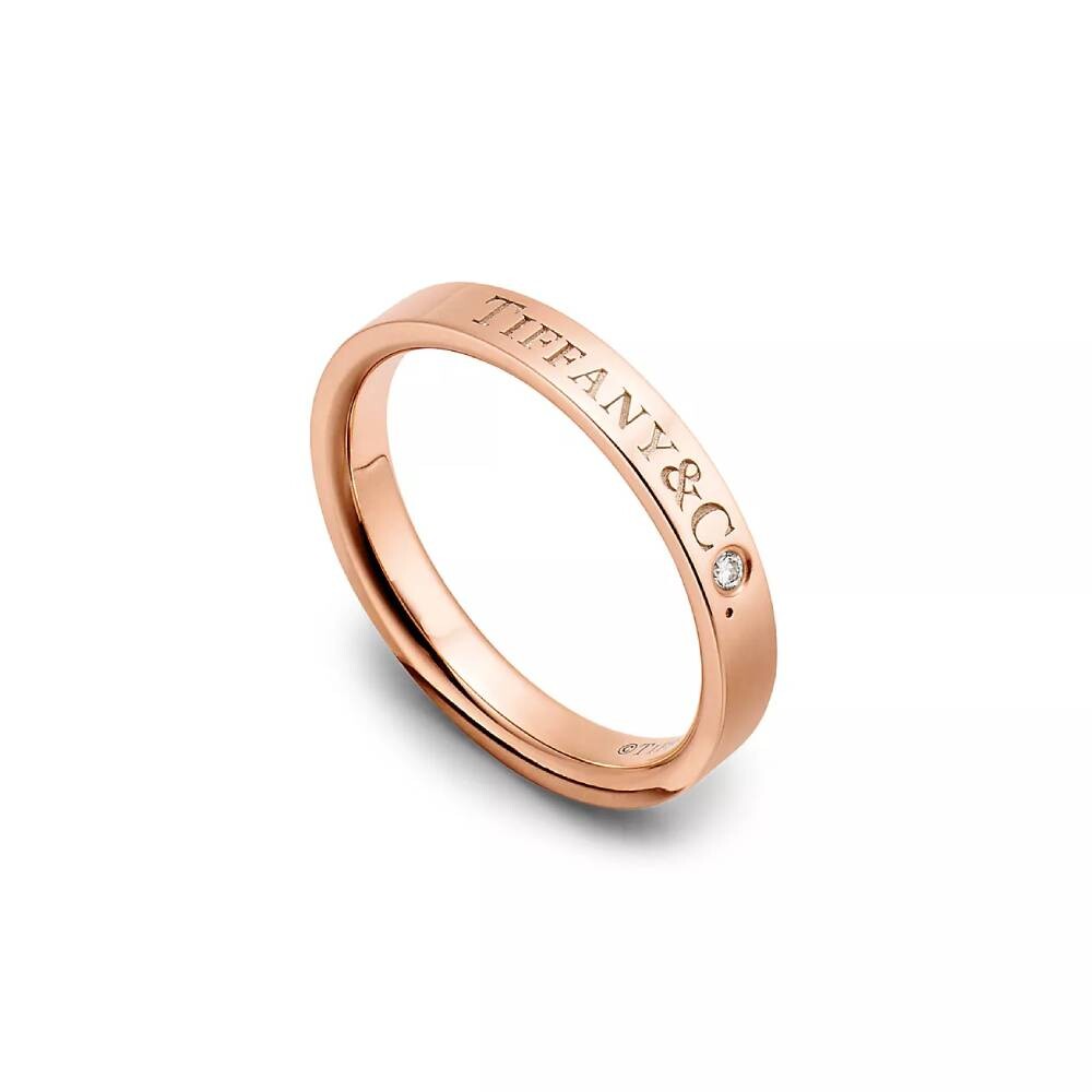 

Кольцо Tiffany & Co. Band 3 mm, розовое золото с бриллиантами