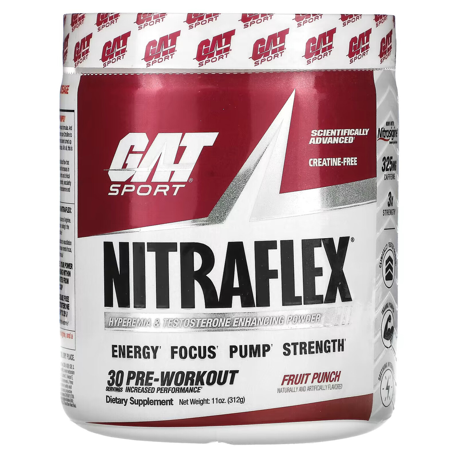 

GAT, Sport, NITRAFLEX, со вкусом фруктового пунша, 312 г (11 унций)