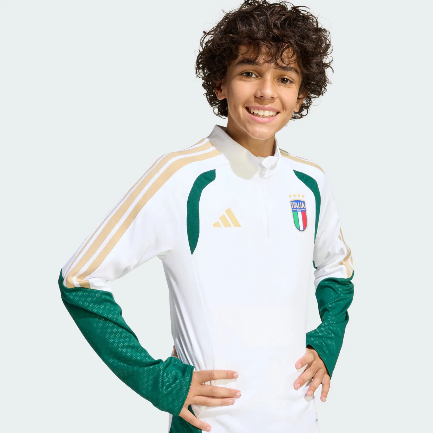 Спортивная футболка Adidas Performance Shirt Italien 26 Tiro белого цвета — фото 4