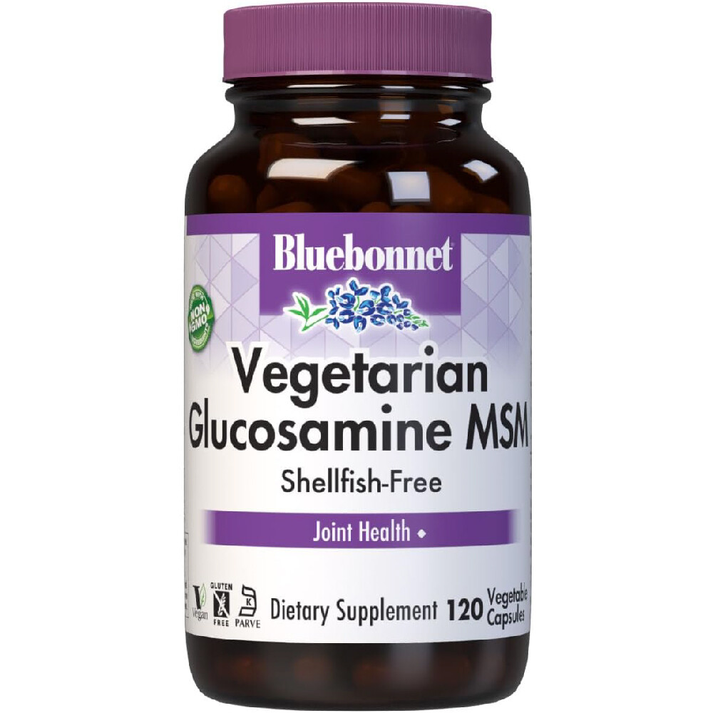 

Комплекс витаминов для суставов BlueBonnet Vegetarian Glucosamine Plus MSM Supplement, 120шт.