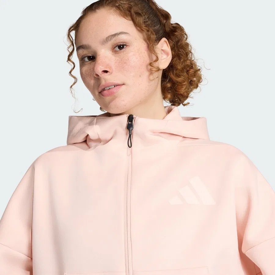 Худи на молнии с капюшоном из футера с принтом Adidas Z.n.e. Full-Zip Hoodie adidas, Черный — фото 4