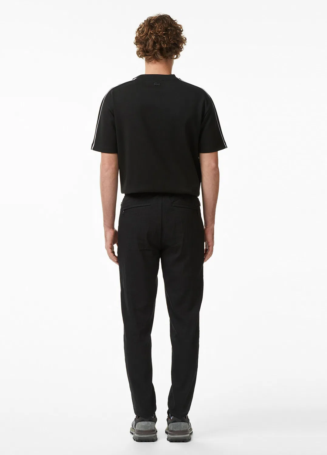 Брюки Tapered Fit Lacoste, black — фото 2