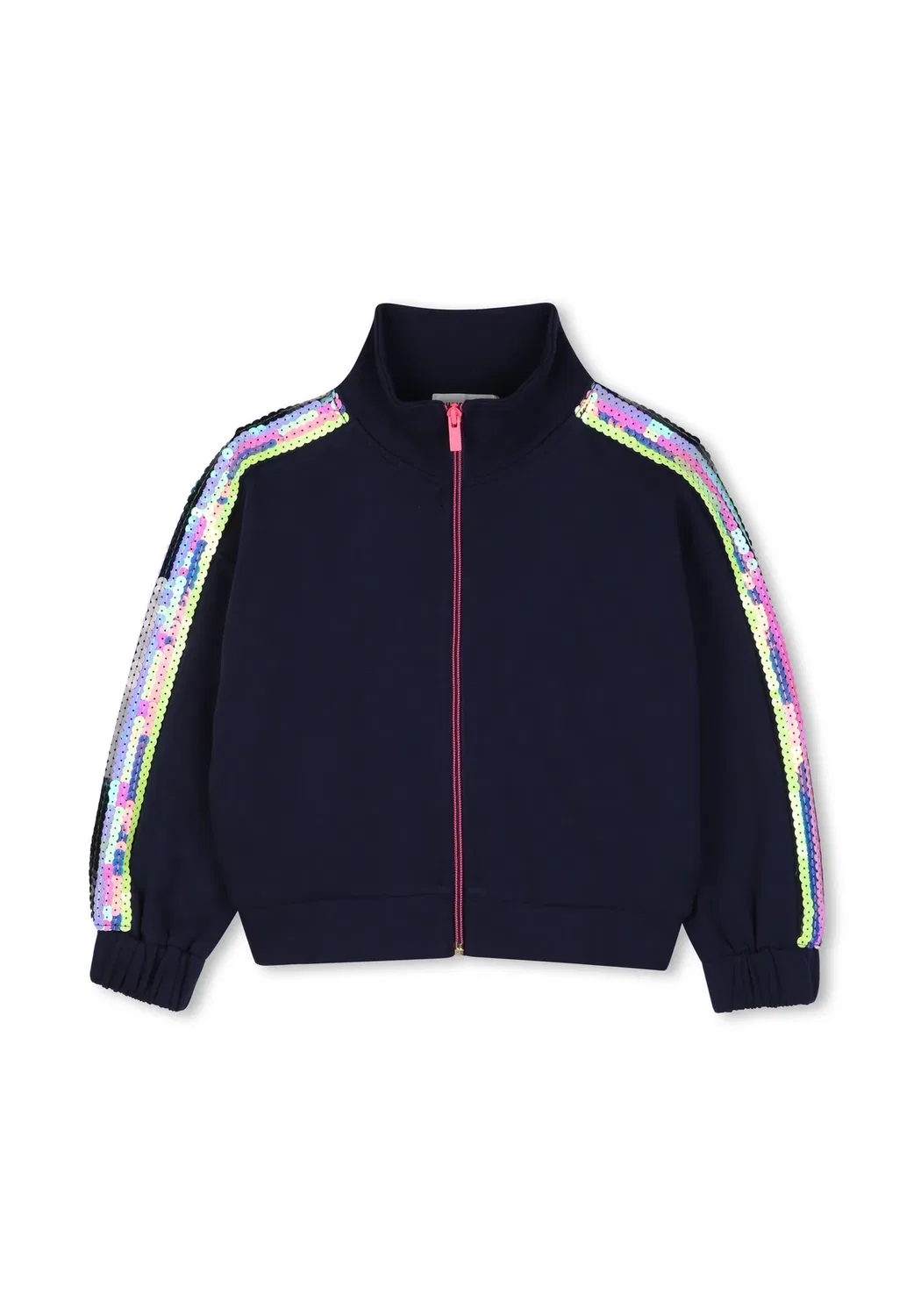 Детский кардиган для девочки - толстовка на молнии Billieblush, Navy — фото 2