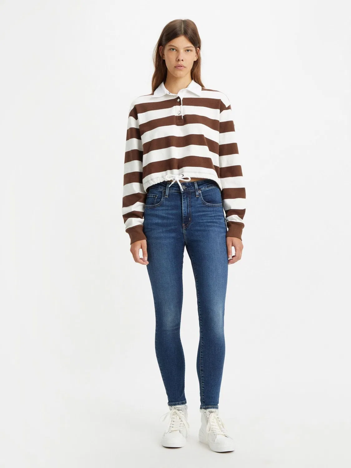 Джинсы скинни Levi's 721 High Rise, Blue Wave Dark