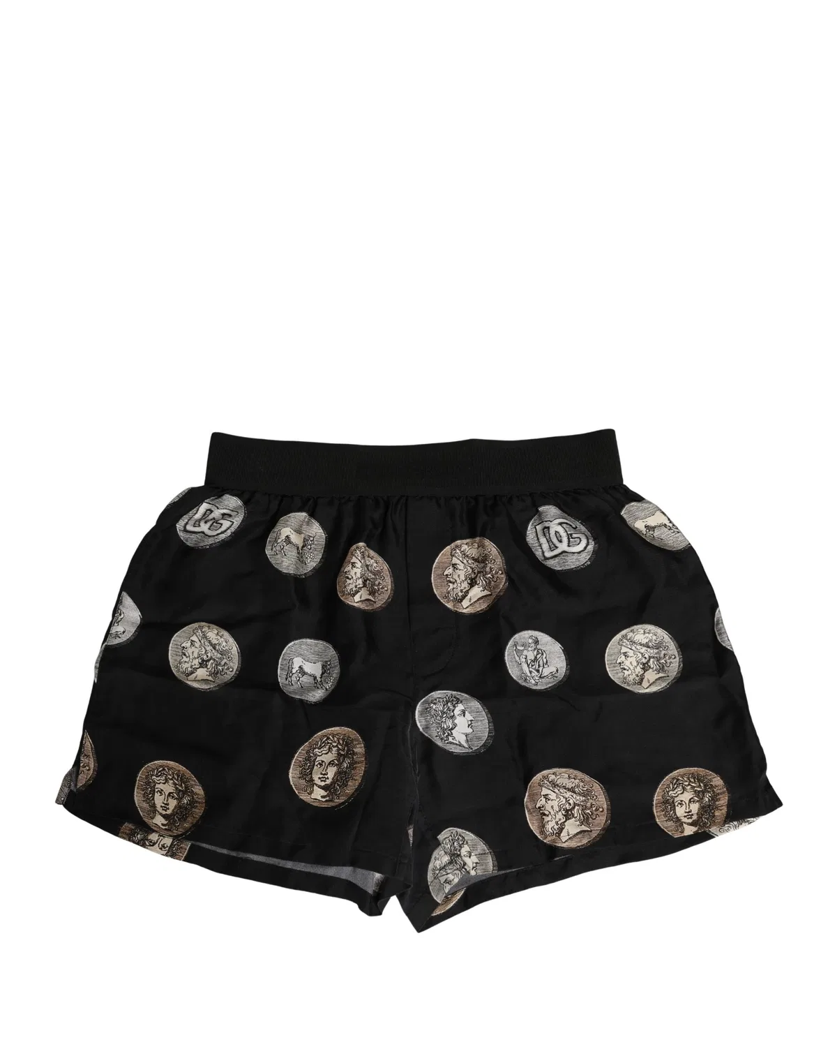Мужские шорты-боксеры с эластичным поясом Ancient Coin Print Dolce & Gabbana, Black