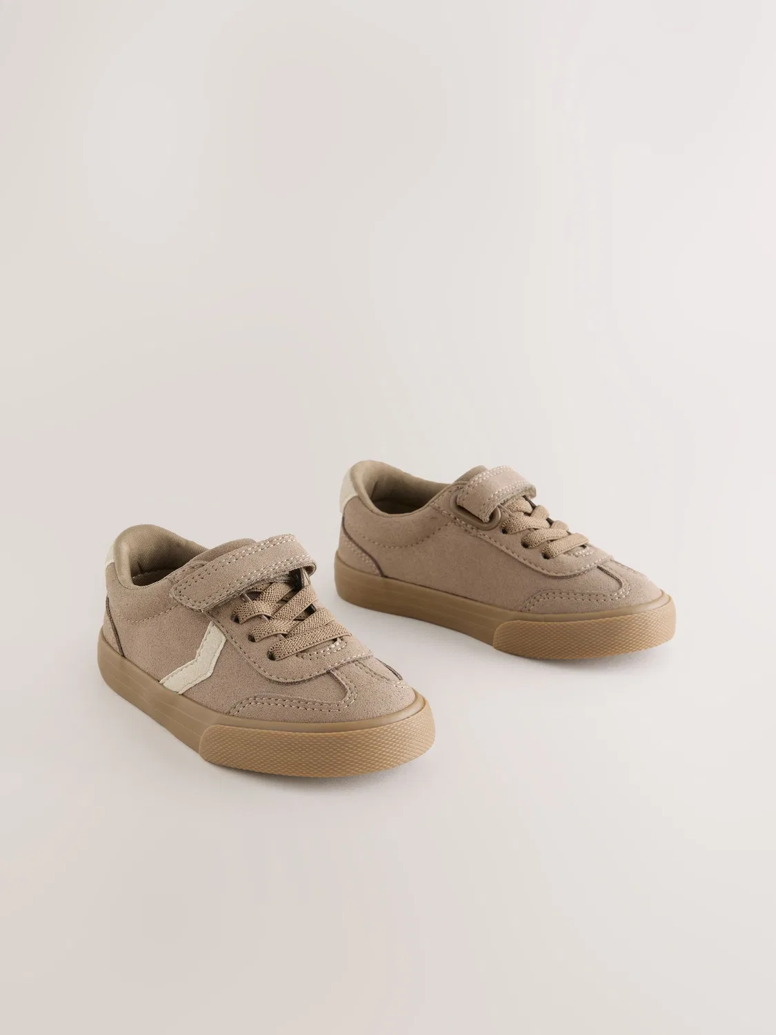 Кроссовки на шнурках с липучкой, Neutral Brown Next