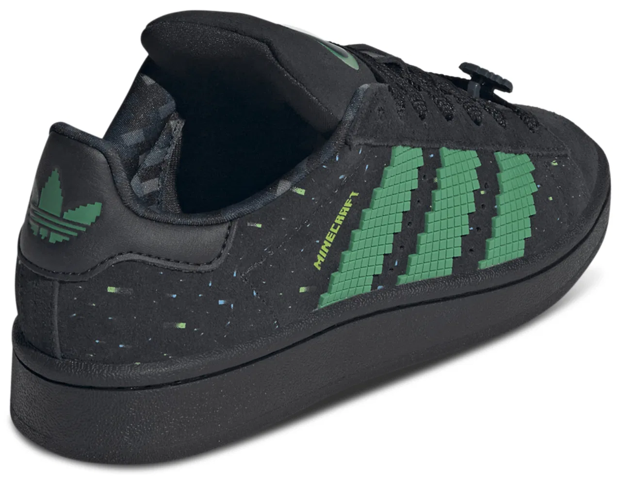 Кроссовки для мальчиков Adidas Originals x Minecraft Campus 00s, цвет Semi Court Green/Semi Solar Green/Core Black — фото 3