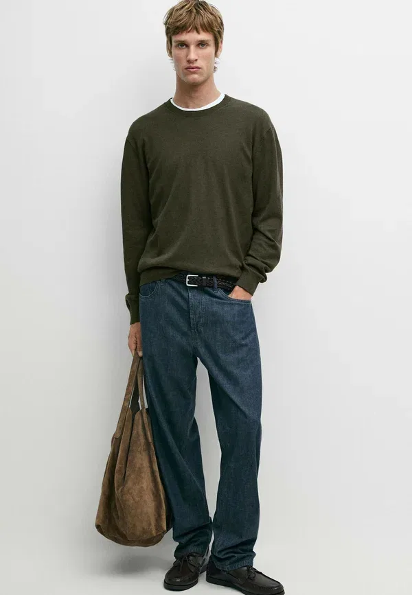 Джемпер из смесовой пряжи Jumper Massimo Dutti, mottled dark brown, темно-коричневый — фото 2