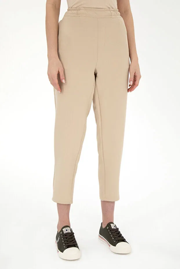 Женские брюки-карго зауженные U.S. Polo Assn., Sand — фото 2