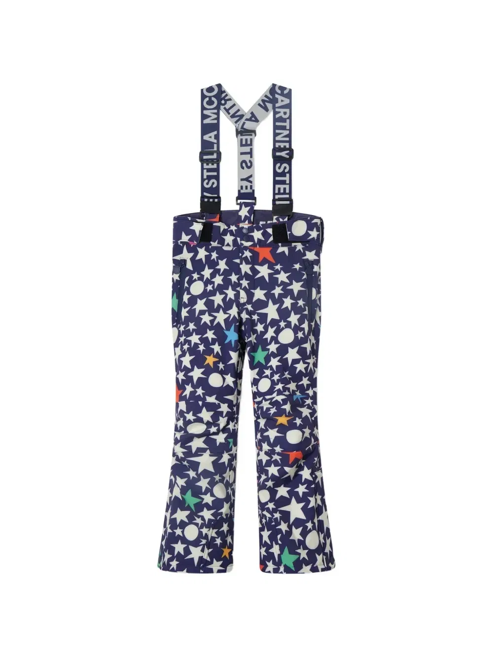 Лыжные брюки с логотипом и принтом в виде звезд Stella McCartney Kids, синий