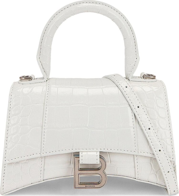 

Сумка Balenciaga Hourglass XS Top Handle Bag White, белый