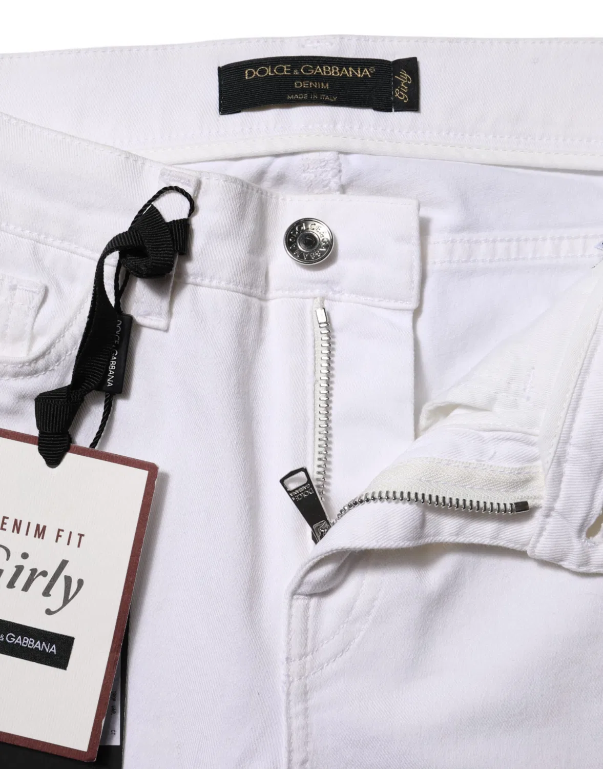 Женские джинсы с цветочной вышивкой Flared GIRLY Dolce & Gabbana, White — фото 4