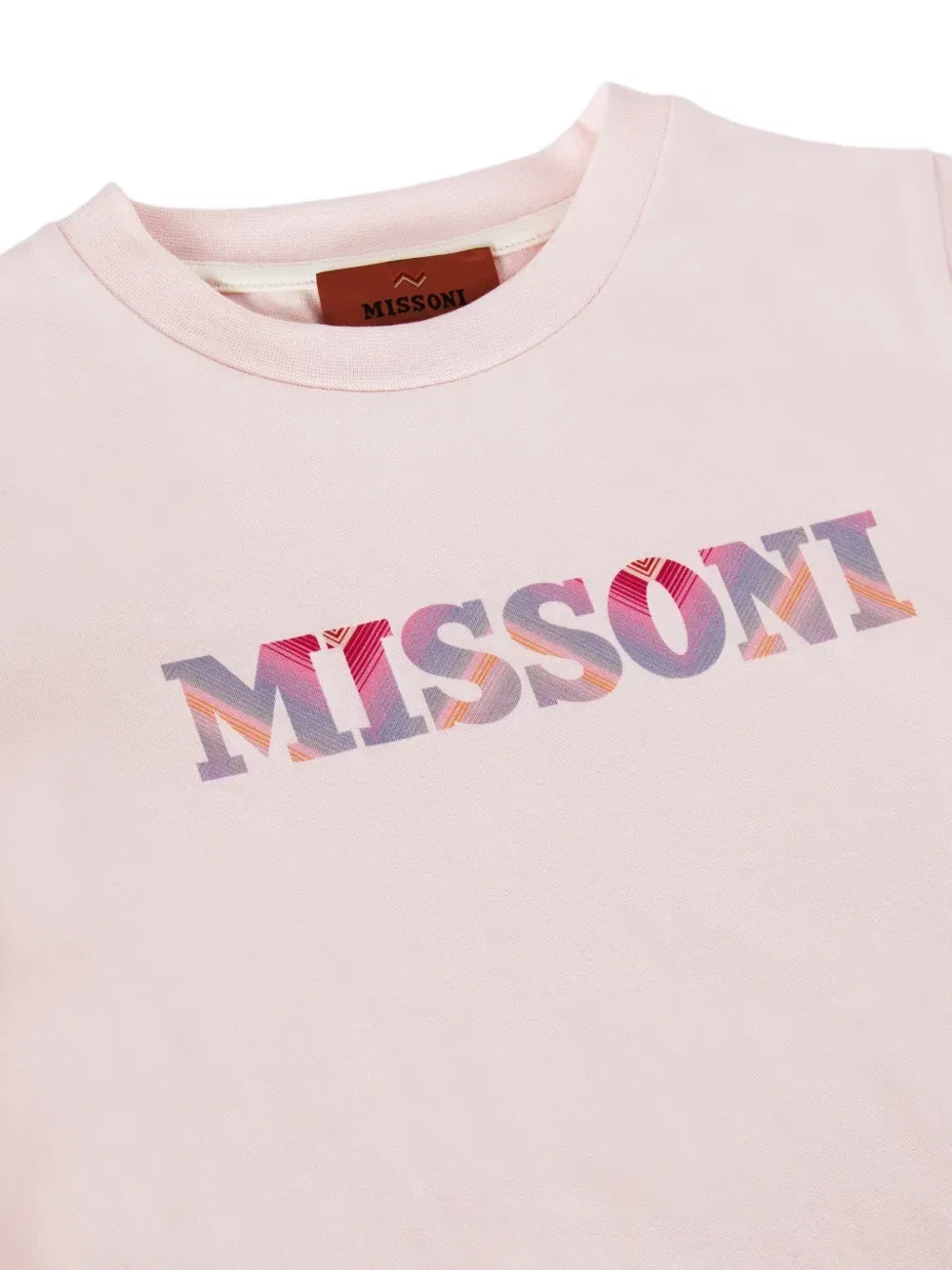 Футболка с короткими рукавами и логотипом Missoni Kids, розовый — фото 3