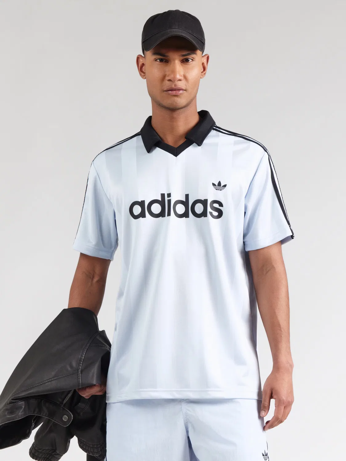 Футболка Adidas Originals Archive пастельно-голубого цвета — фото 2