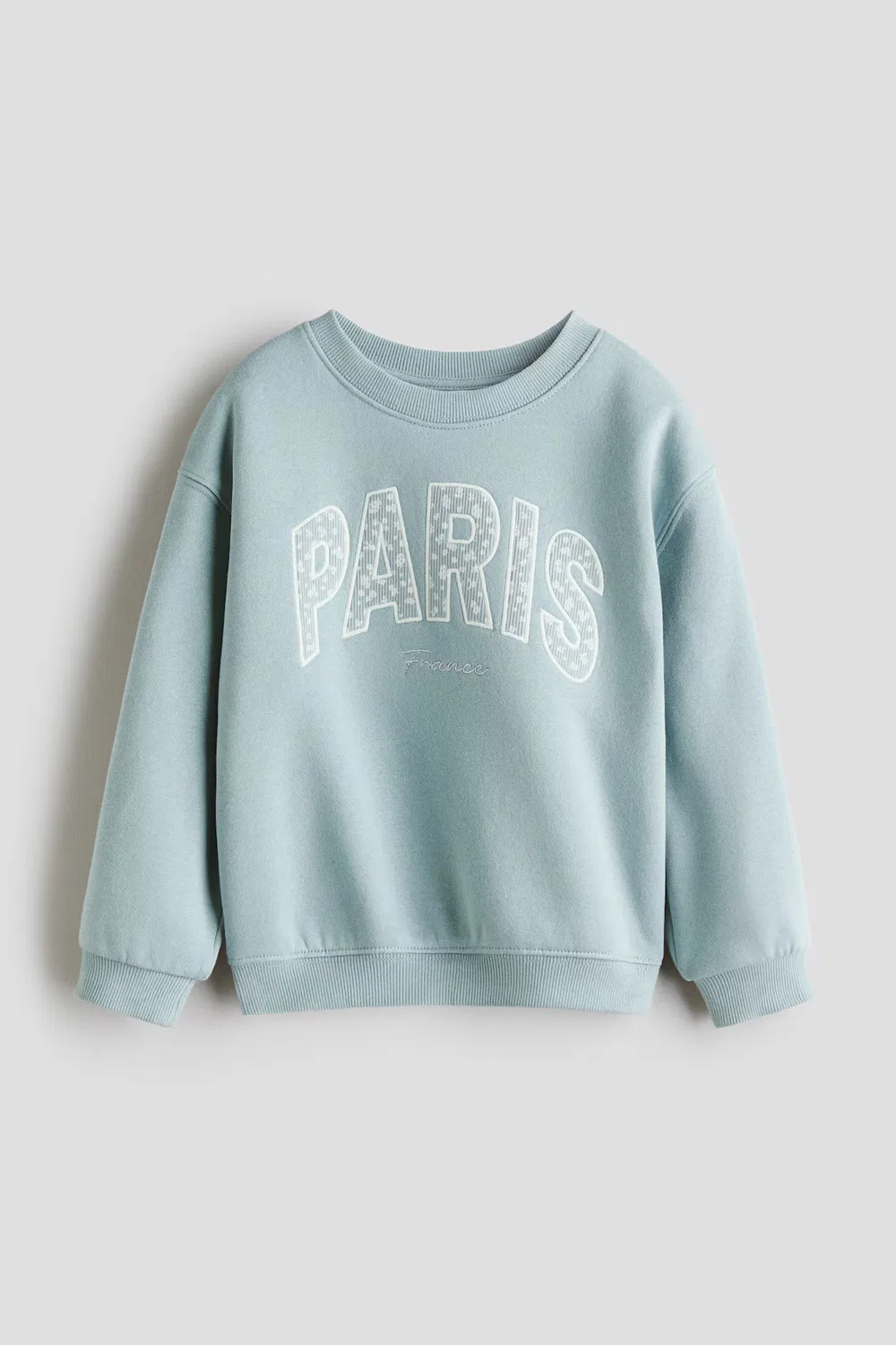 Толстовка с декоративным рисунком H&M, Helltürkis/Paris