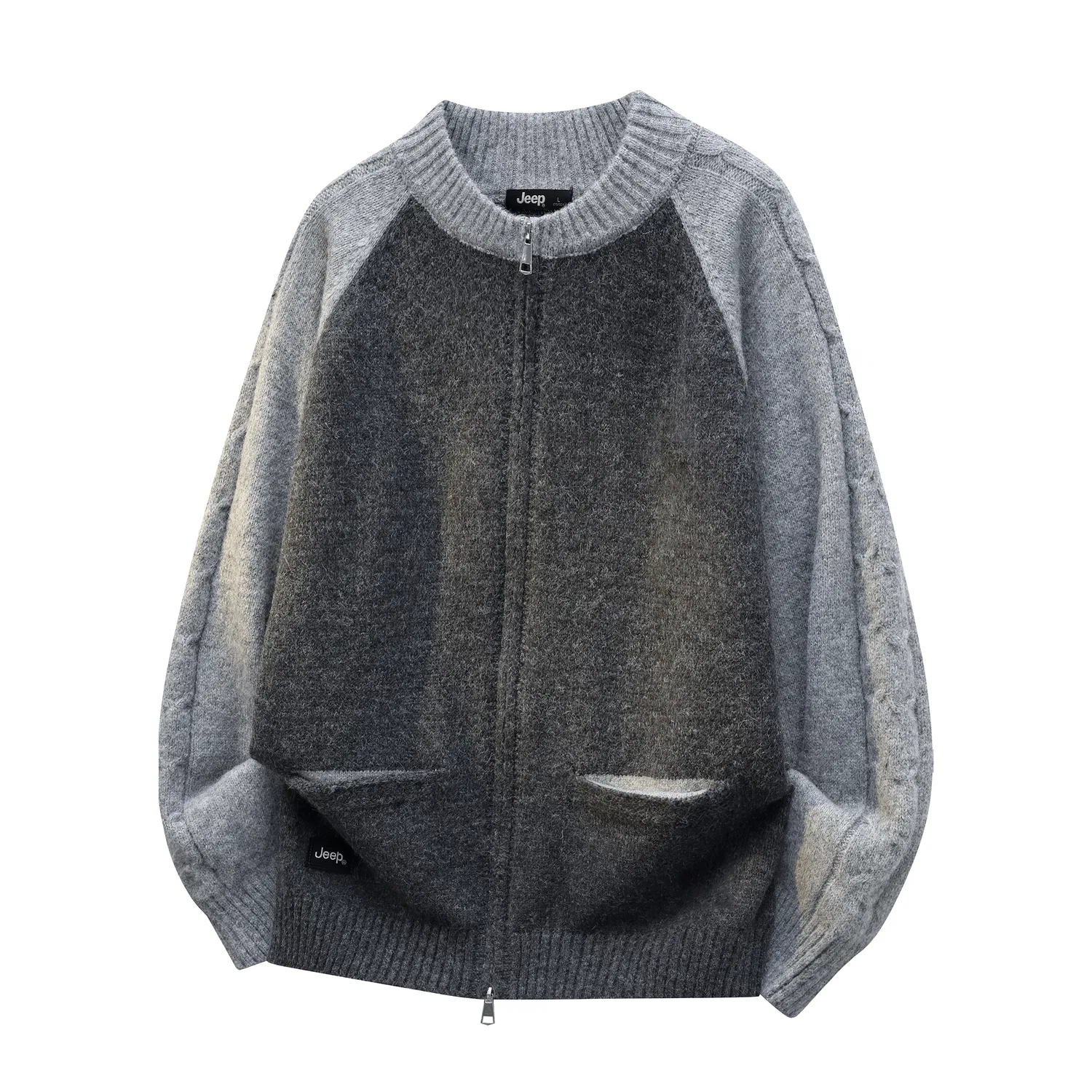 Детский свитер с воротником-стойкой Jeep Leisure Collection, Dark Gray