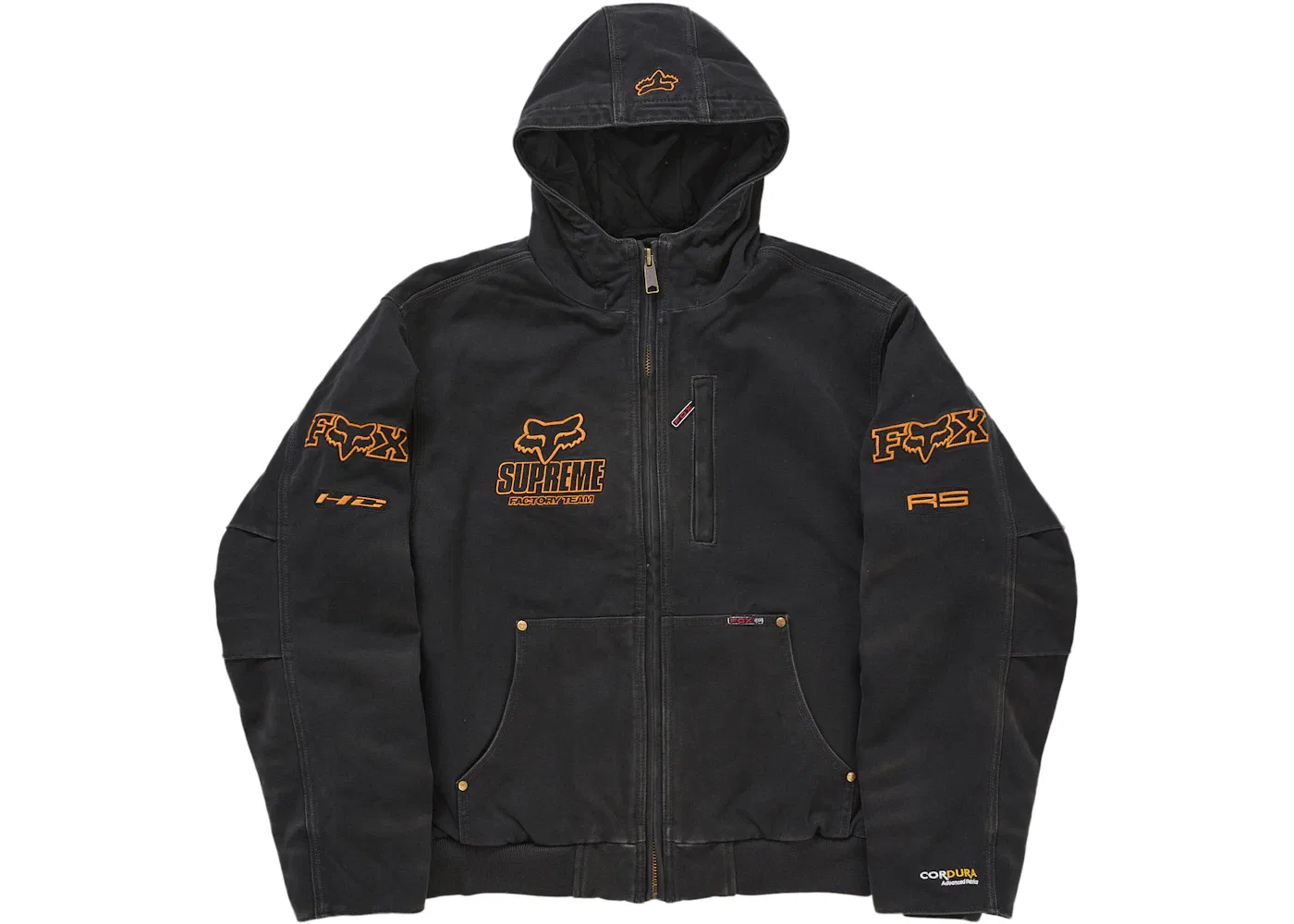 Мужская куртка-худи с капюшоном Supreme Fox Racing Jacket Black