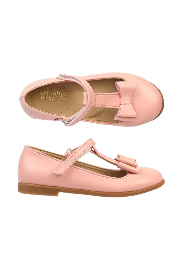 Детские балетки для девочек из экокожи Classical Bebbini, Pink
