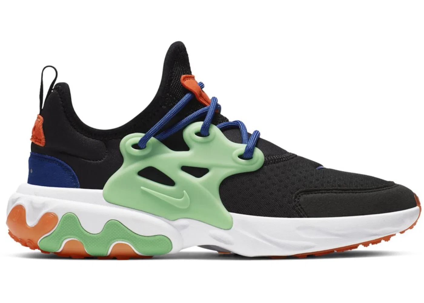 Детские кроссовки Lifestyle Nike React Presto, Black/Deep Royal Blue/Team Orange/Green Nebula