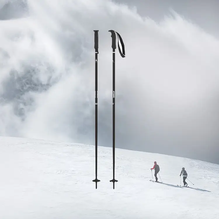 

Atomic Сайпуда атомик лыжные палки, 3-звездочные полноразмерные алюминиевые палки для горных лыж, профессиональное лыжное снаряжение, черные женские 3-звездочные алюминиевые палки, cloudaj5005628, 125cm