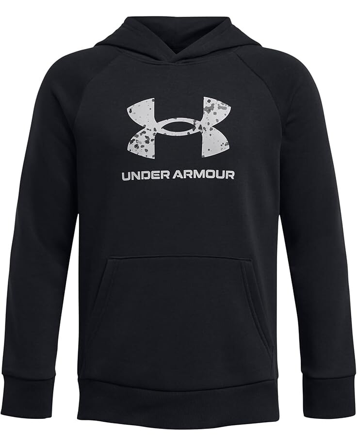 

Худи Under Armour Kids Rival Fleece Big Logo Hoodie, цвет Black/Mod Gray