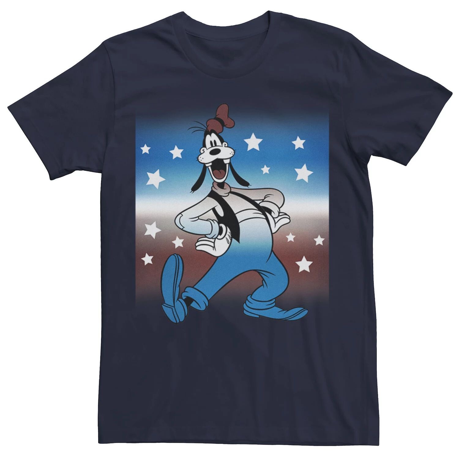 

Мужская футболка Disney Mickey And Friends Goofy Americana с портретом Licensed Character