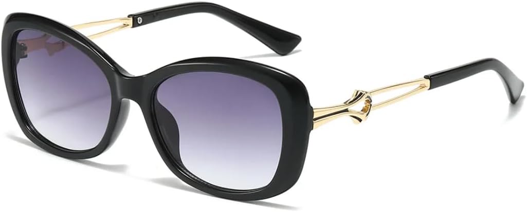 

Роскошные квадратные солнцезащитные очки с градиентным переходом цвета для женщин, оригинальная оправа с изображением лебедя, модные, подходят для мужчин и мужчин, повседневные, защита от УФ-излучения UV400 UATXTAU, Black Grey