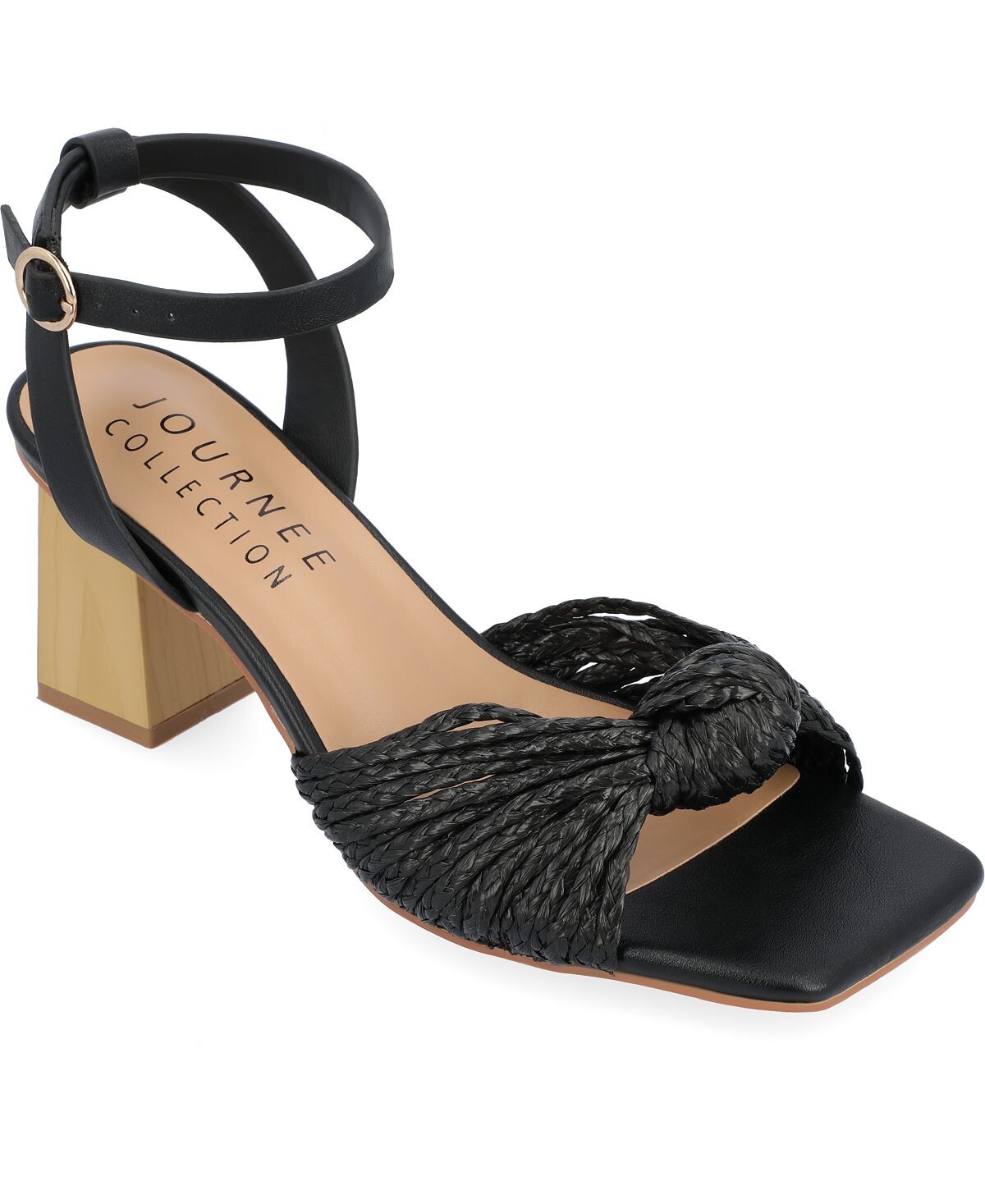 

Женские сандалии Galinda из рафии Journee Collection, черный