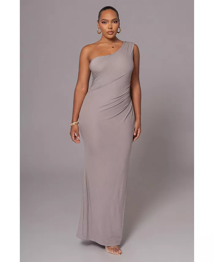 

Женское платье макси Kianna Drape JLUXLABEL, серый