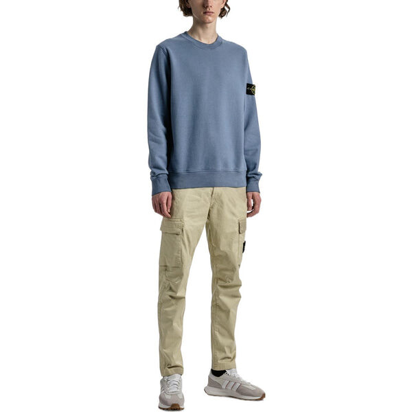 Толстовка garment dyed felpa sweatshirt 'blue' Stone Island, синий — фото 3
