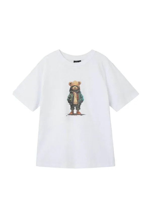 Футболка свободного кроя с принтом Lmtd, Bright White