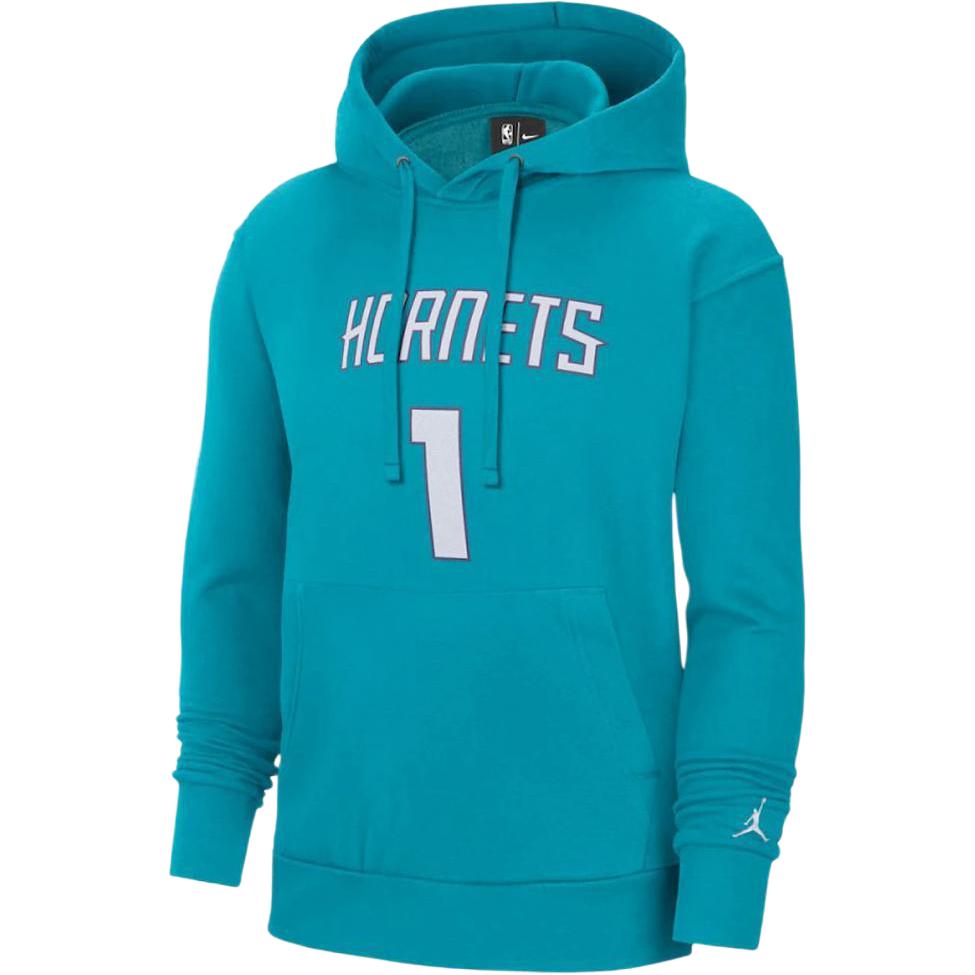 

Толстовка с капюшоном из флиса NBA Charlotte Hornets Ламело Болл Jordan, светло синий