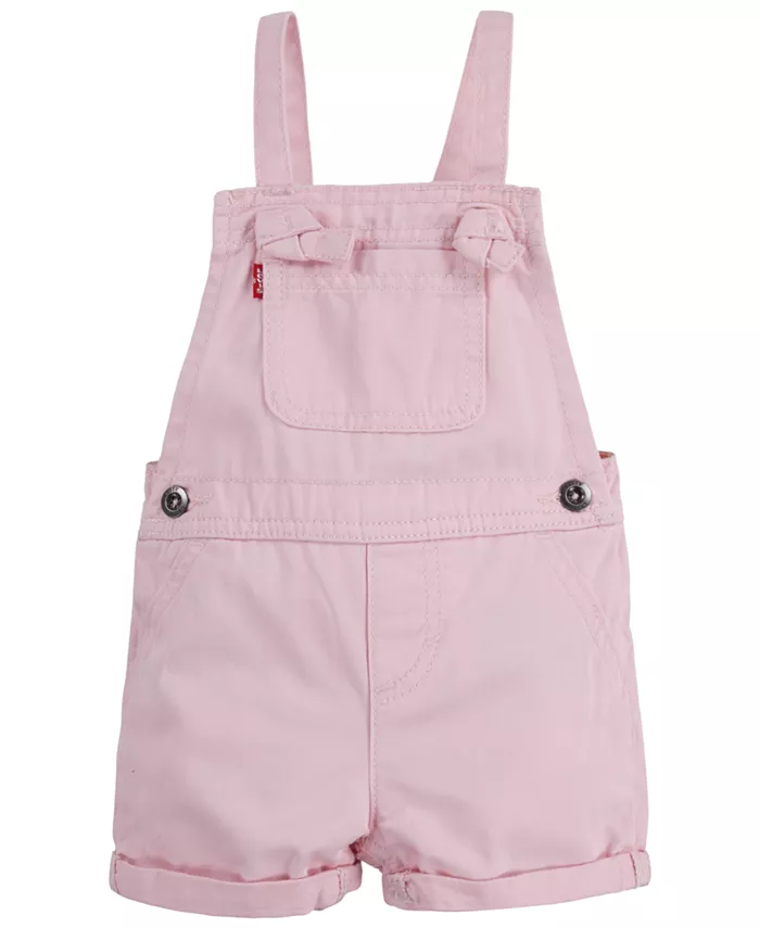 

Детские комбинезоны с завязками Baby Girl's Knot Strap Shortalls Levi's, красный