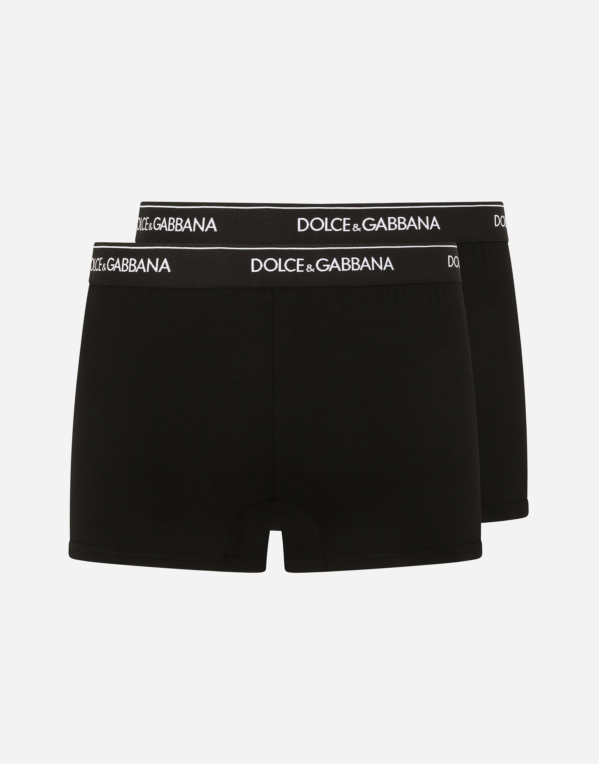 Двухупаковка боксеров из эластичного хлопка стандартного кроя Dolce & Gabbana, черный — фото 2