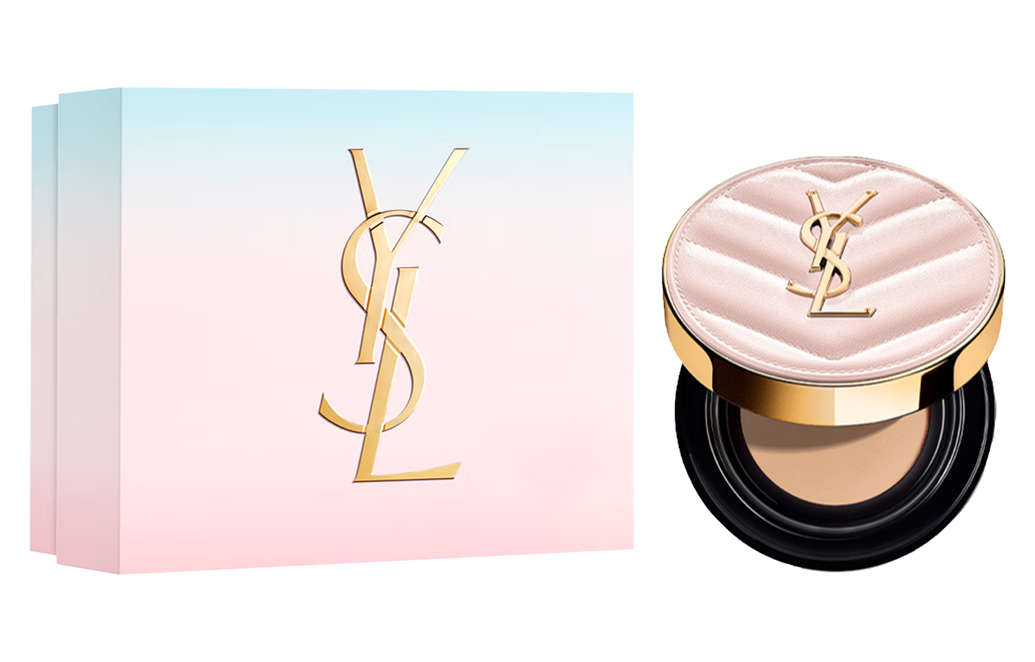SAINT LAURENT Twilight Daybreak Limited Bright Pink светлые воздушные подушечки увлажняющие осветляющие тон кожи Natural 12g — фото 3
