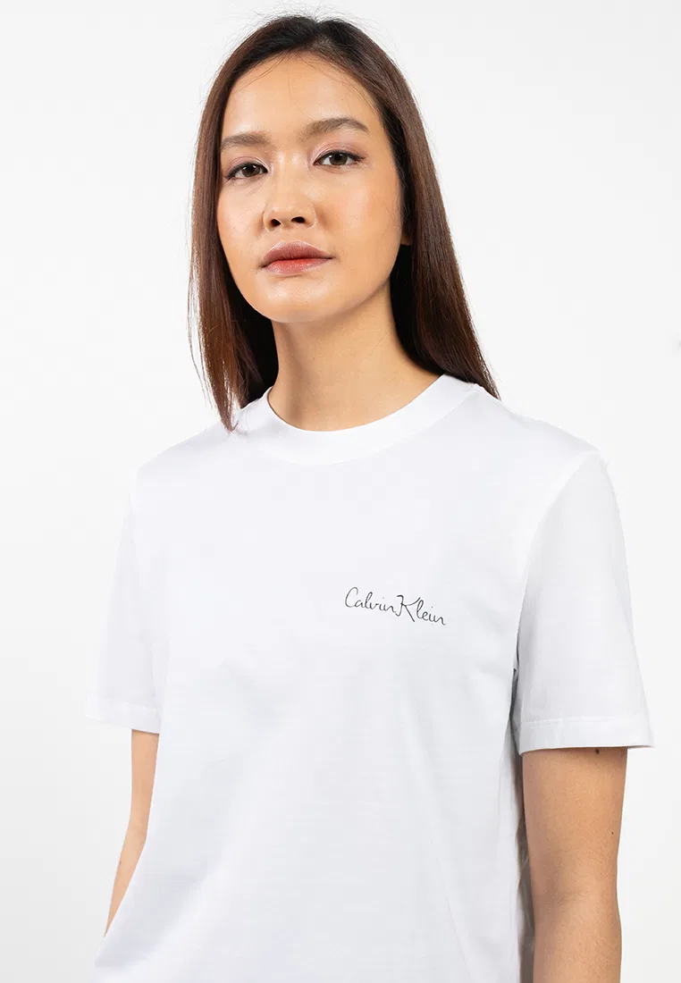 Футболка, классическая с графическим принтом, Calvin Klein Jeans, белый — фото 3