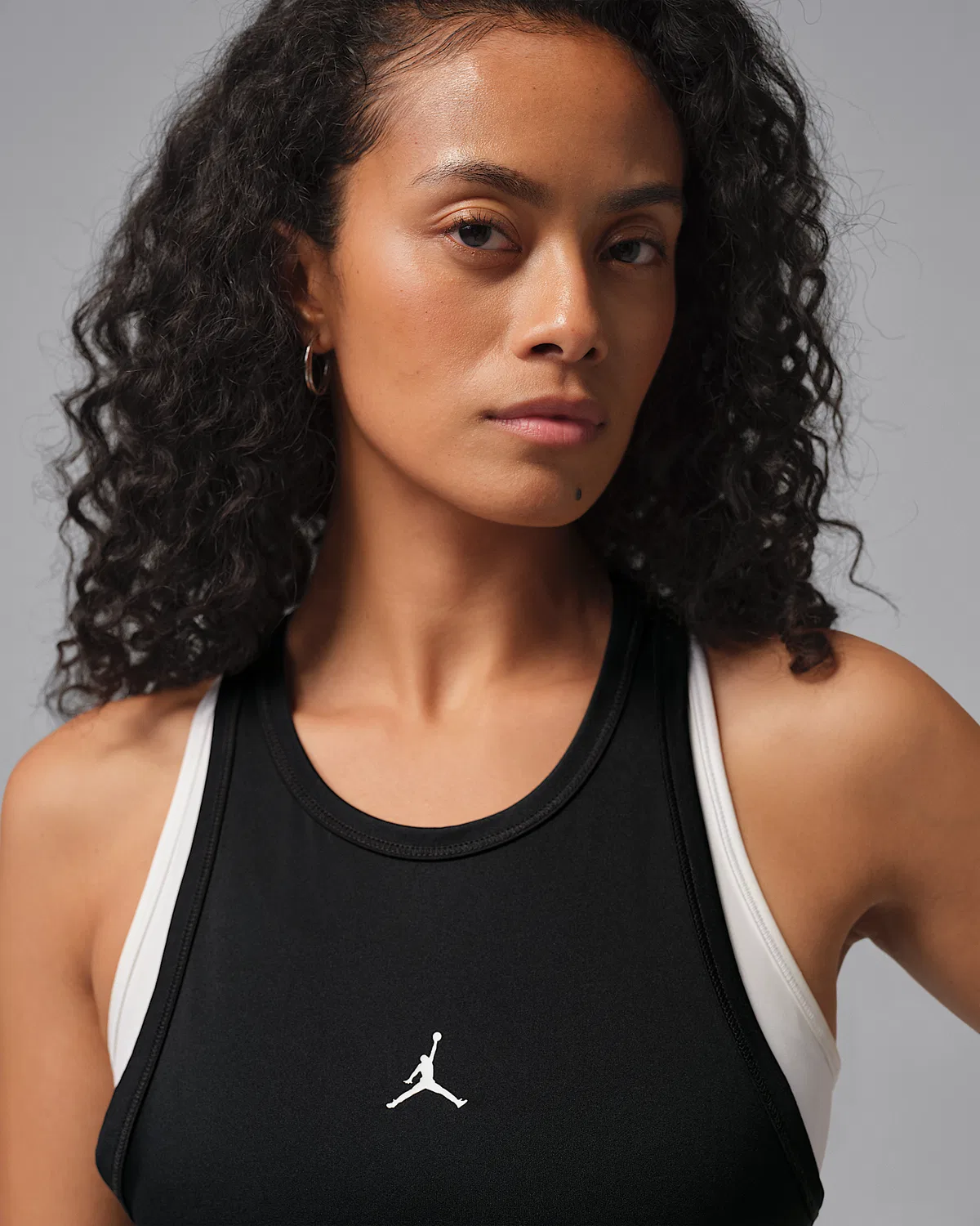 Женский топ без рукавов Dri-FIT Jordan Sport Essentials, Black/White — фото 3