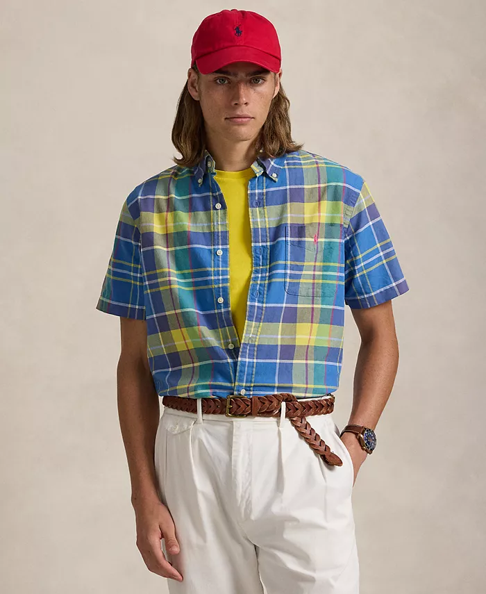 

Мужская классическая оксфордская рубашка Camp Workshirt в клетку Polo Ralph Lauren, мультиколор