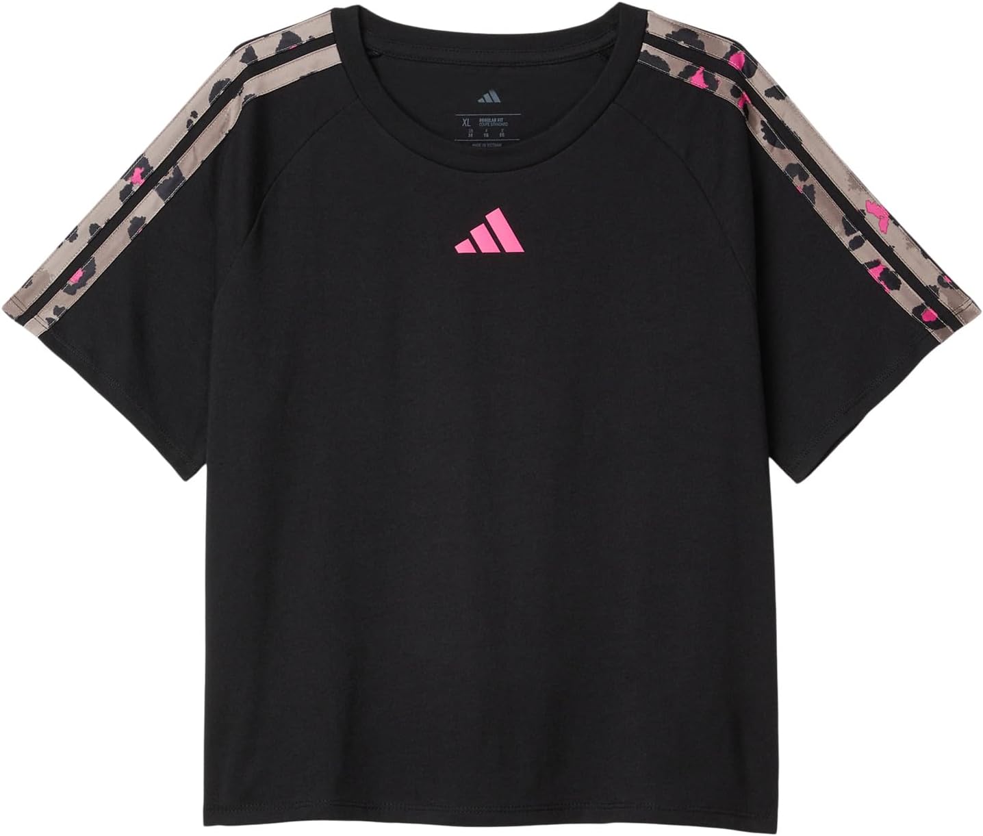 

Футболка adidas Kids All Over Print3-stripes Raglan Tee, цвет Black Adi