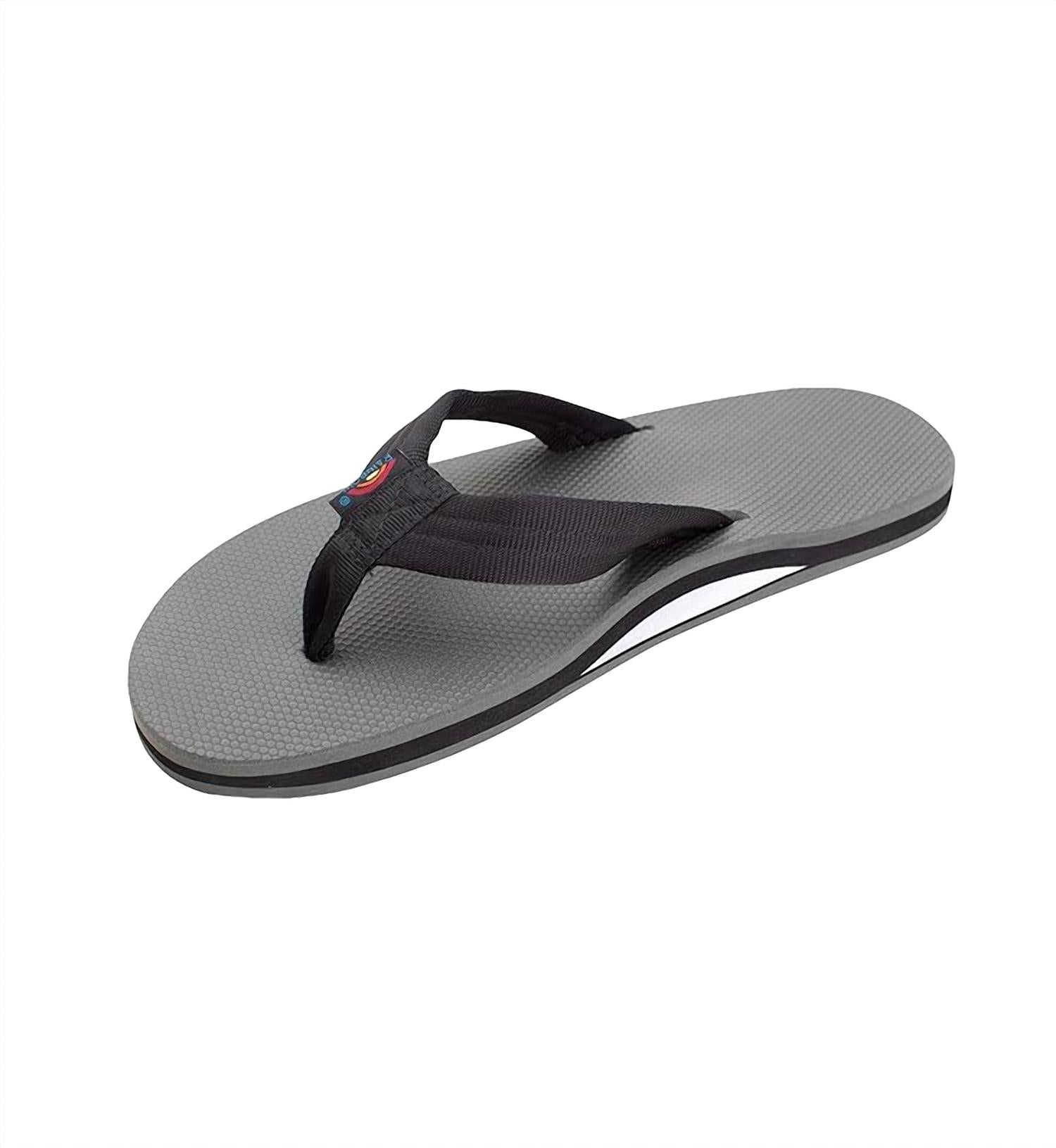 

Мужские классические резиновые сандалии черного/серого цвета RAINBOW SANDALS